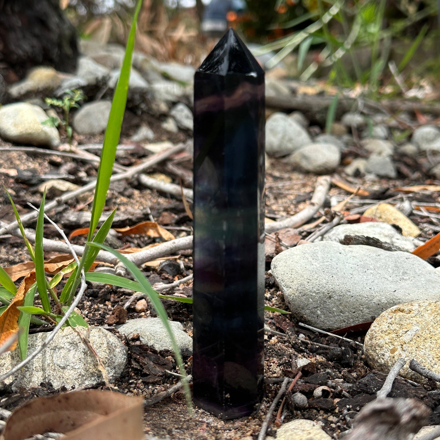 Rainbow Fluorite Tower – Protection, Clarity & Energy Harmony (Small)