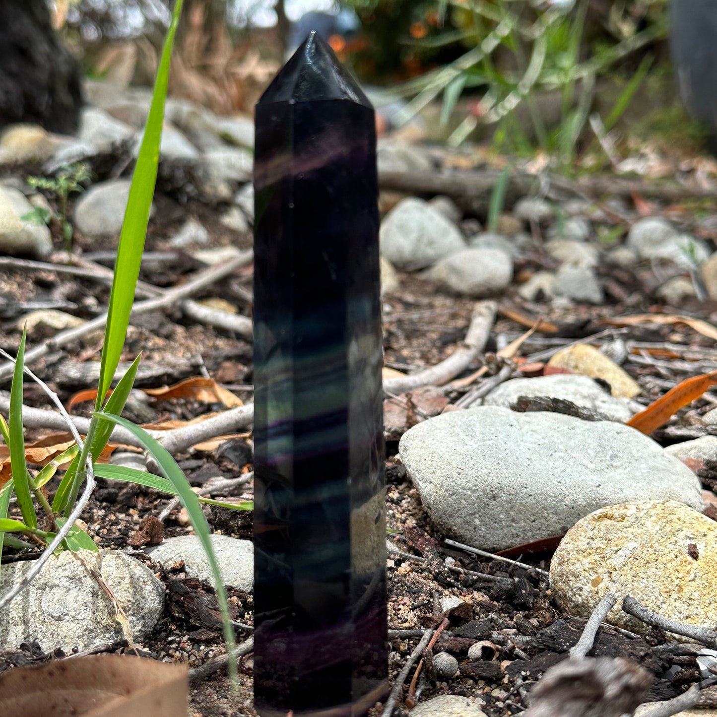 Rainbow Fluorite Tower – Protection, Clarity & Energy Harmony (Small)