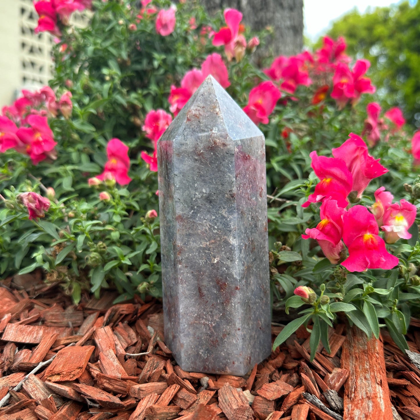 Blue Devil Aquamarine Crystal Tower – Courage, Clarity & Divine Communication