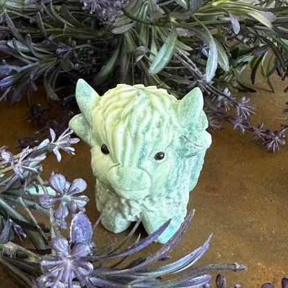 Crystal Highland Cow Carving | Animal Crystal Carvings Australia