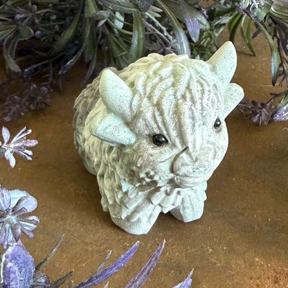 Crystal Highland Cow Carving | Animal Crystal Carvings Australia