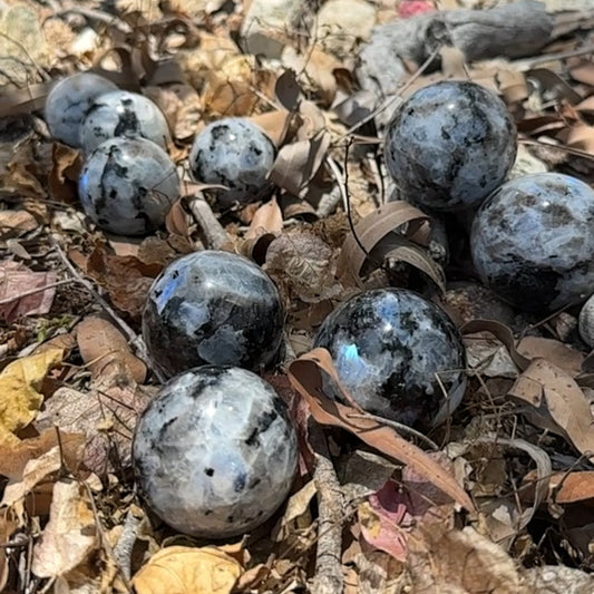 Rainbow Moonstone Crystal Sphere for Intuition, Emotional Healing & Spiritual Growth