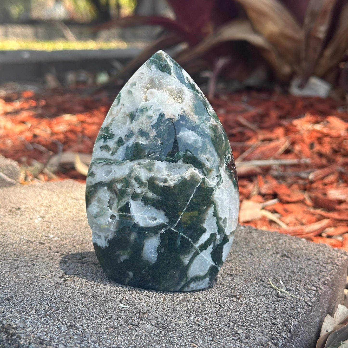Moss Agate Free Shape – Grounding, Growth & Abundance Crystal