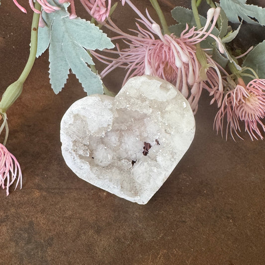 Moroccan Agate Druzy Crystal Heart – Love, Protection & Spiritual Healing