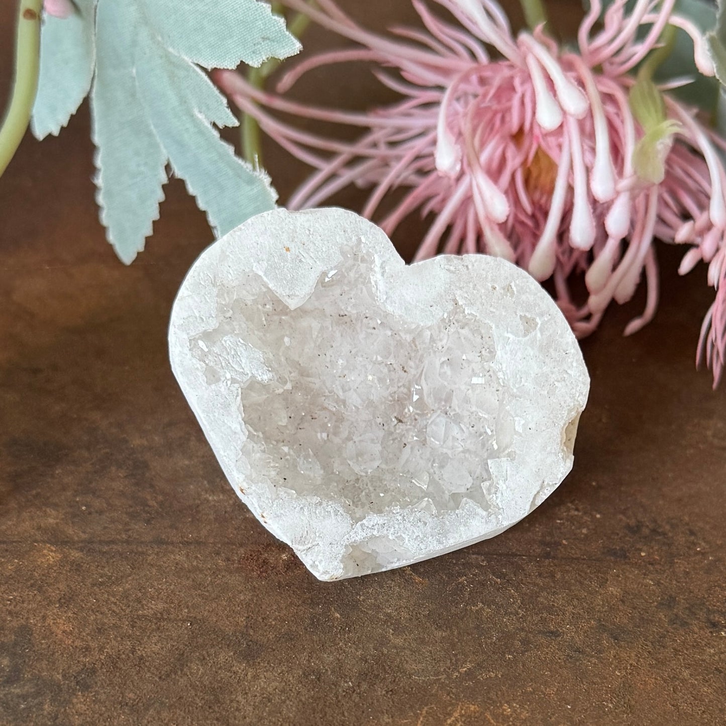 Moroccan Agate Druzy Crystal Heart – Love, Protection & Spiritual Healing