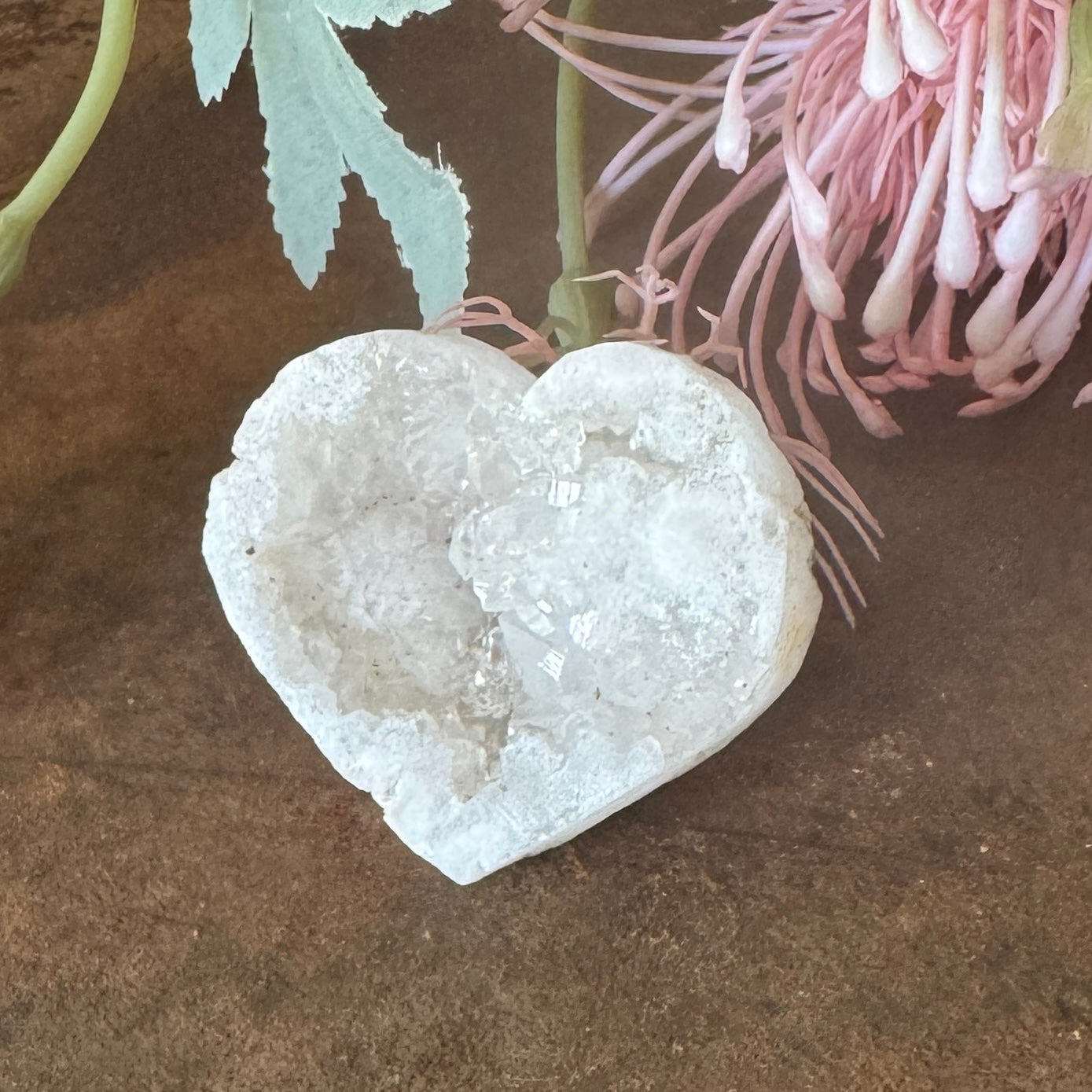 Moroccan Agate Druzy Crystal Heart – Love, Protection & Spiritual Healing