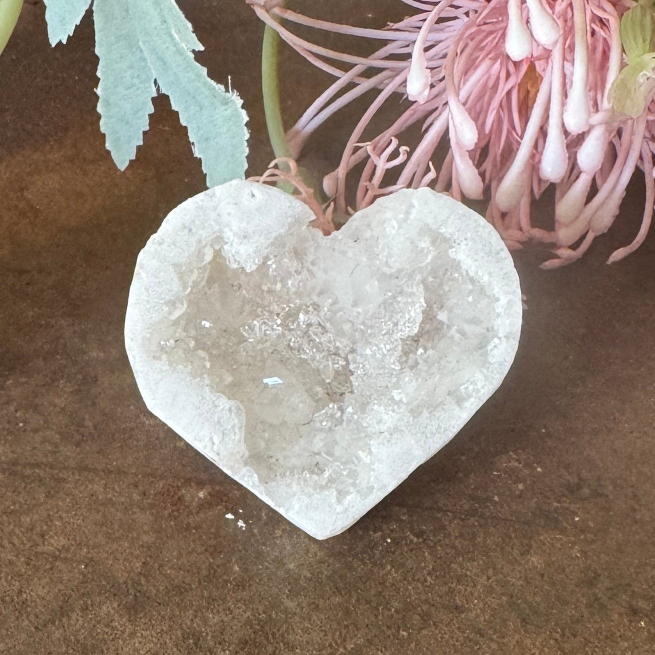 Moroccan Agate Druzy Crystal Heart – Love, Protection & Spiritual Healing