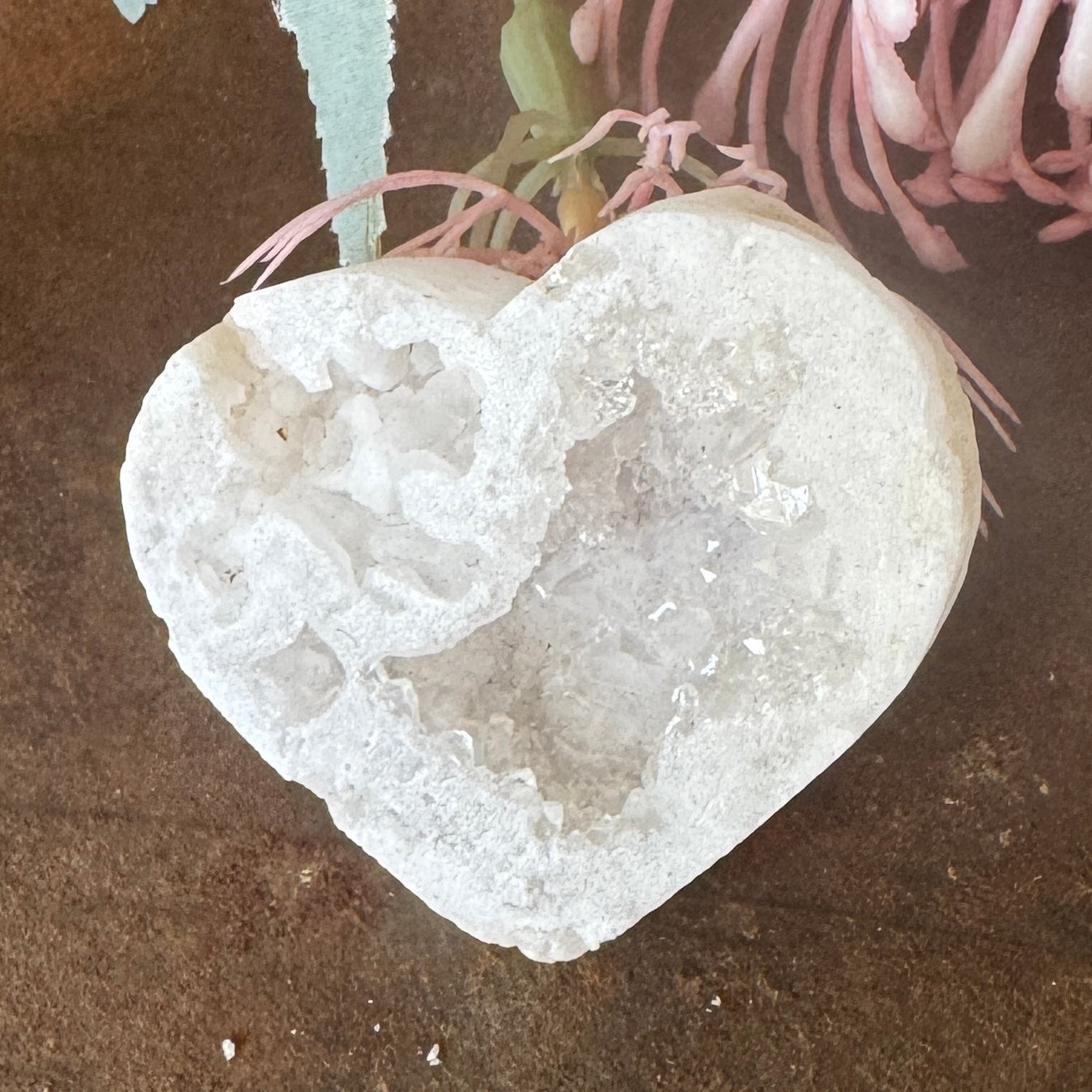 Moroccan Agate Druzy Crystal Heart – Love, Protection & Spiritual Healing