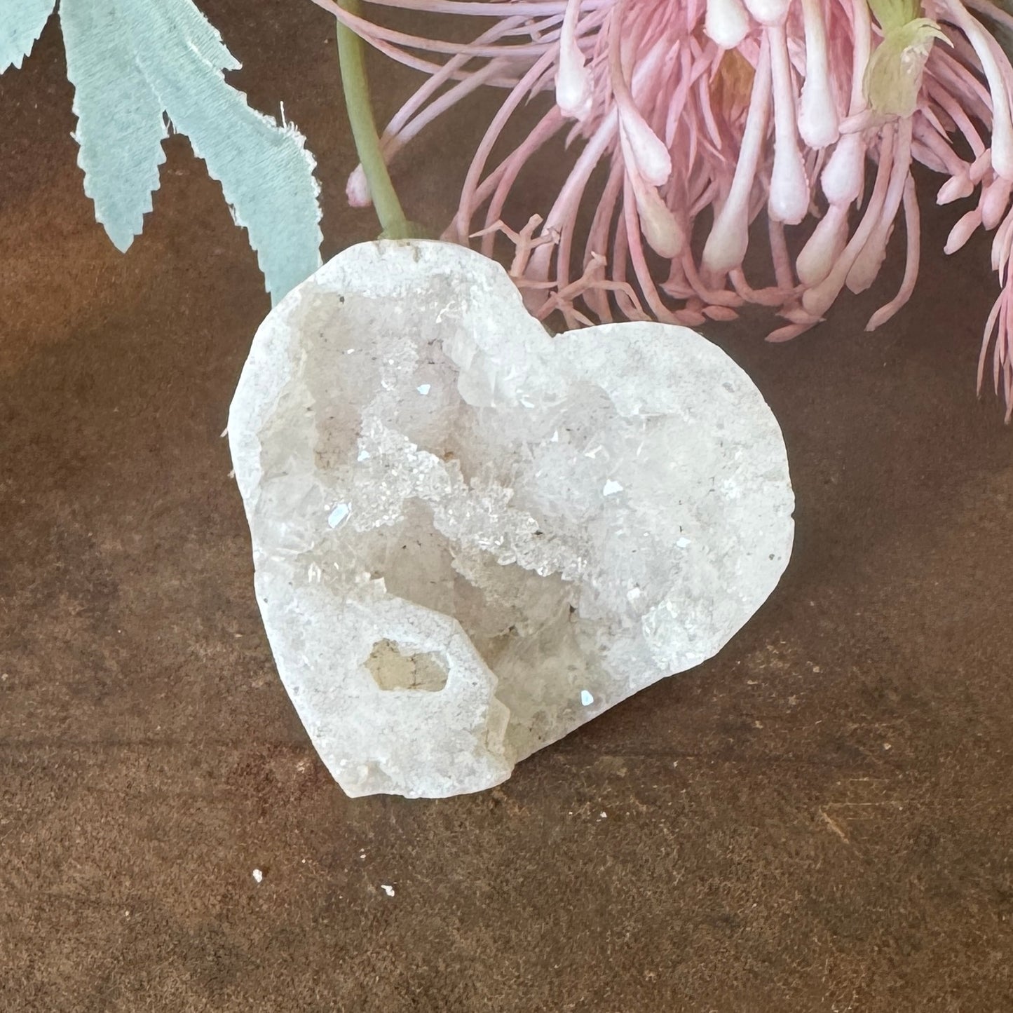 Moroccan Agate Druzy Crystal Heart – Love, Protection & Spiritual Healing