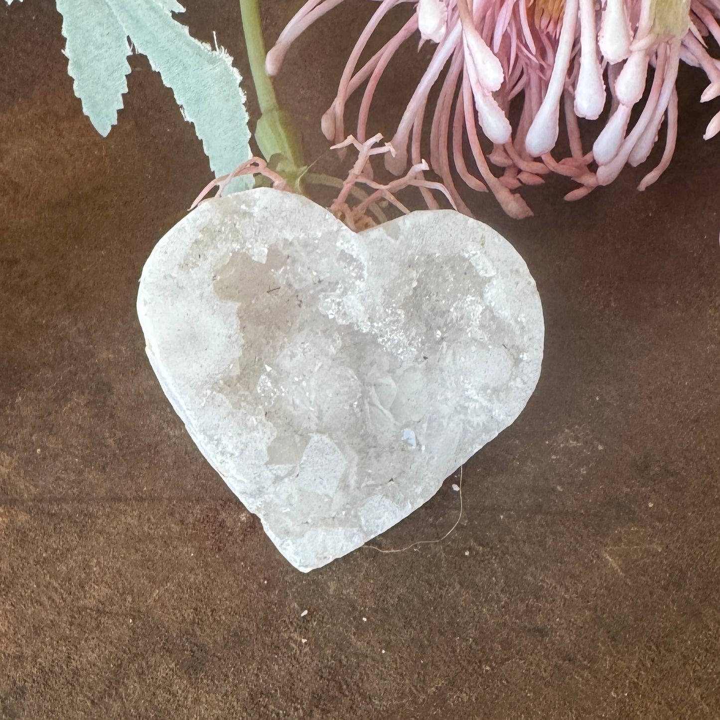 Moroccan Agate Druzy Crystal Heart – Love, Protection & Spiritual Healing