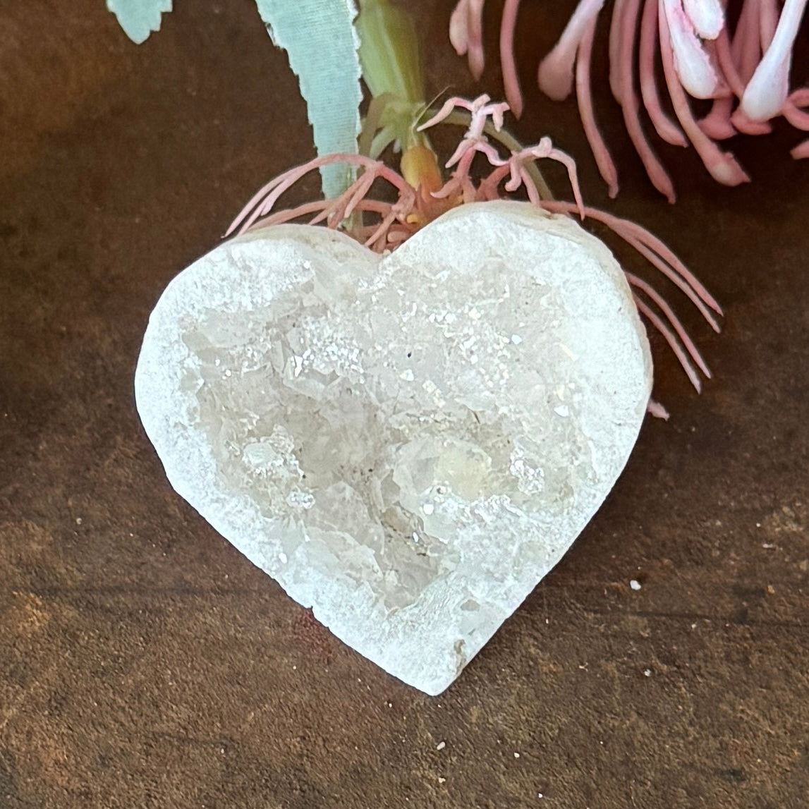 Moroccan Agate Druzy Crystal Heart – Love, Protection & Spiritual Healing