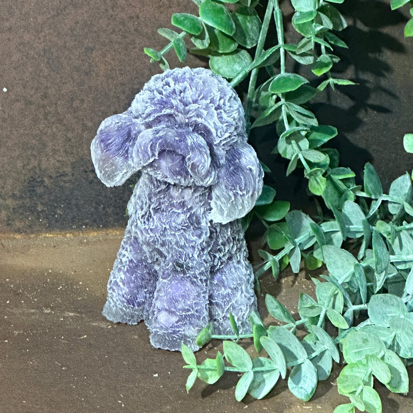 Crystal Dog Figurine Australia – Cavoodle, Moodle & Toy Poodle with Healing Crystal Chips