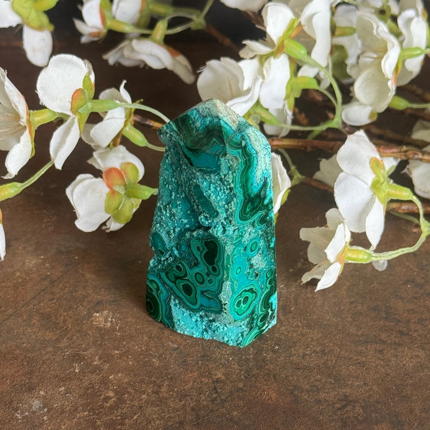 Chrysocolla & Malachite Crystal Towers – Emotional Healing, Heart Chakra & Spiritual Growth