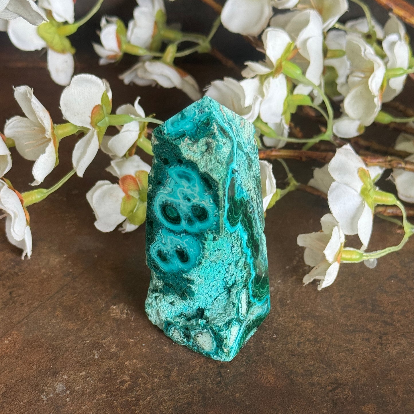 Chrysocolla & Malachite Crystal Towers – Emotional Healing, Heart Chakra & Spiritual Growth