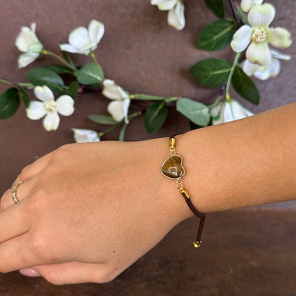 Bohemian Love Heart Tiger’s Eye Spiritual Bracelet – Confidence, Protection & Grounding Energy