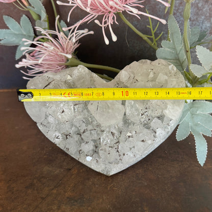 Clear Quartz with Sphalerite Crystal Heart – Rare Spiritual Healing Specimen