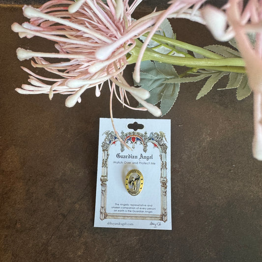 Guardian Angel Lapel Pin – Spiritual Protection Badge (22mm)