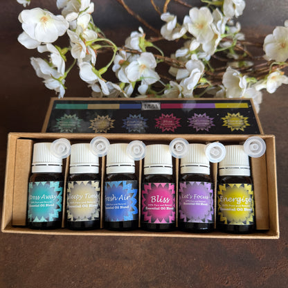 Soul Sticks Aromatherapy Essential Oil Blends Set – Stress Relief, Focus & Spiritual Healing