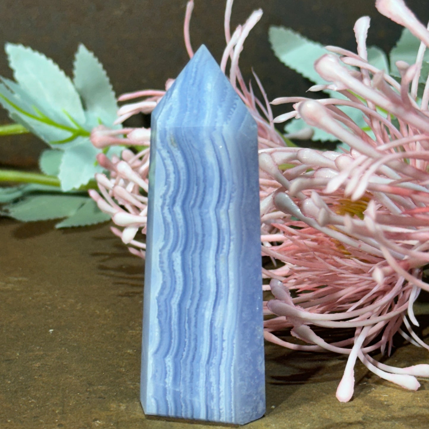 Blue Lace Agate Tower – Serenity, Communication & Spiritual Healing