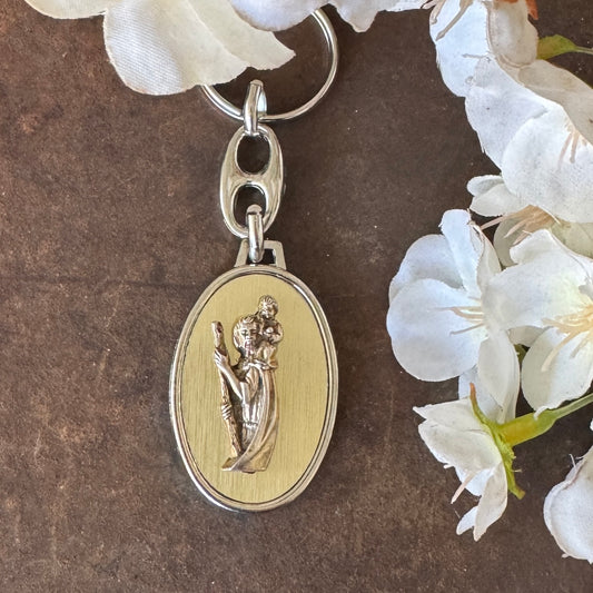 St Christopher  Oval Key Ring