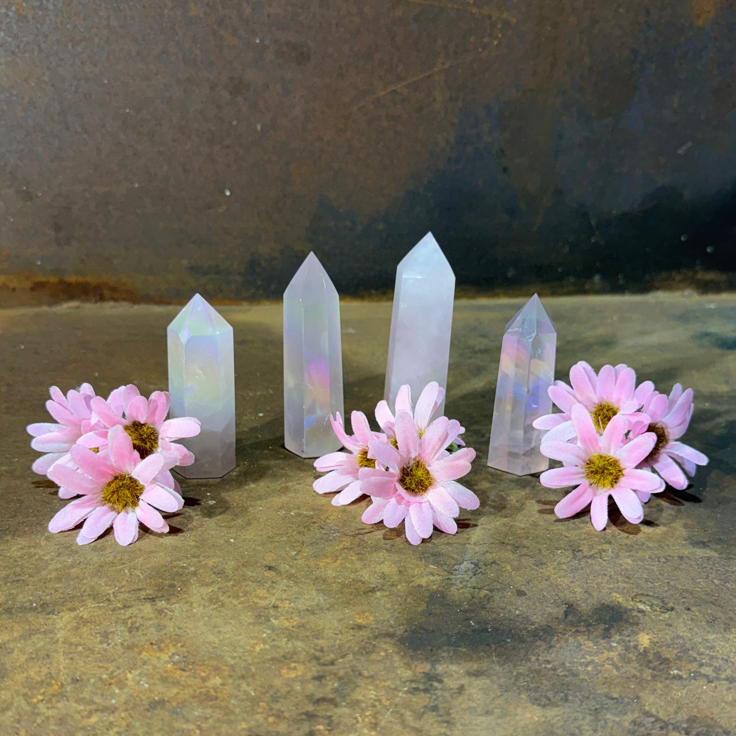 Rainbow & Angel Aura Quartz Towers – High-Vibration Light, Protection & Spiritual Healing