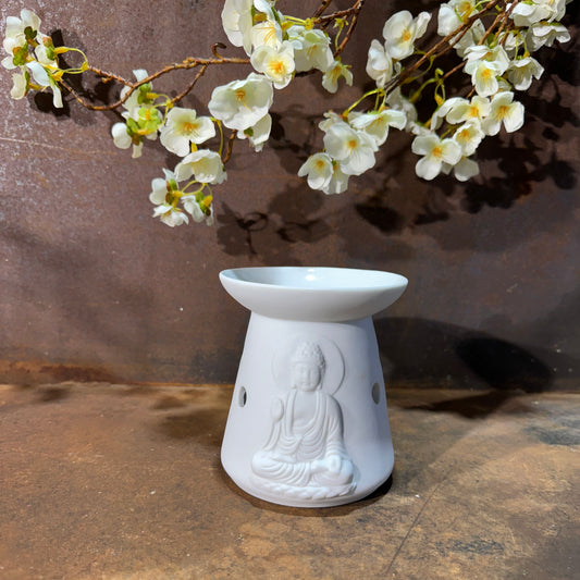 Buddha White Porcelain Oil Burner