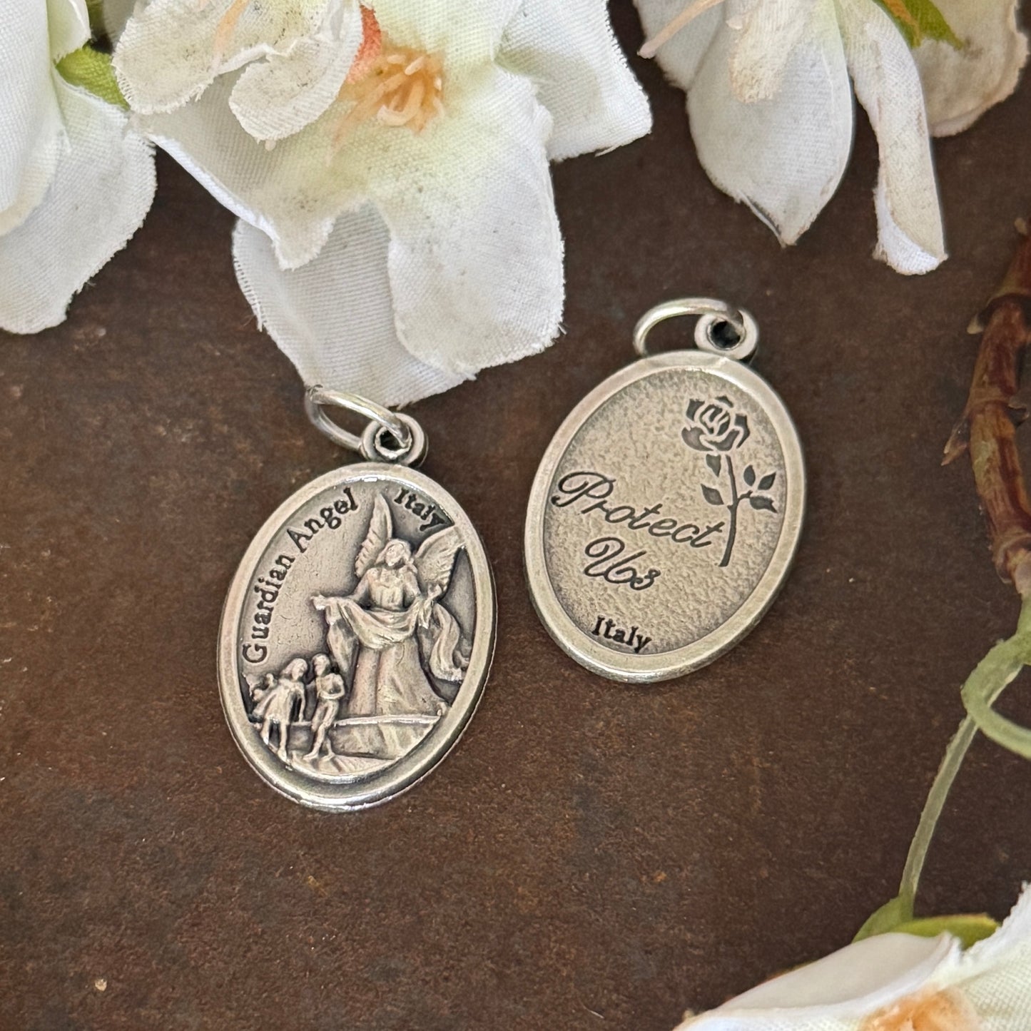 Guardian Angel Medal – 22mm Religious Medal for Protection & Divine Guidance