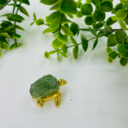 Crystal Turtle Figurine with Gem Shell – Wisdom, Protection & Positive Energy
