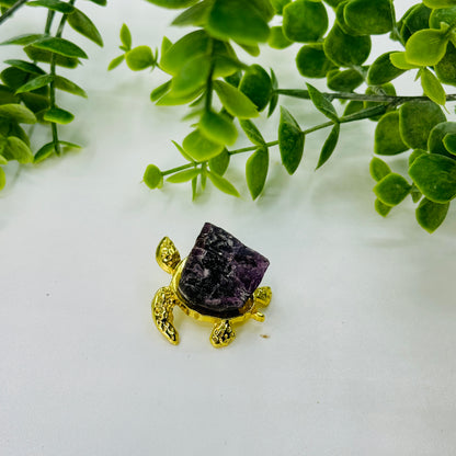 Crystal Turtle Figurine with Gem Shell – Wisdom, Protection & Positive Energy