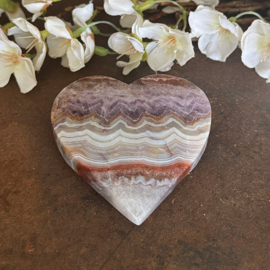 Amethyst & Agate Crystal Hearts – Spiritual Healing, Protection & Emotional Balance