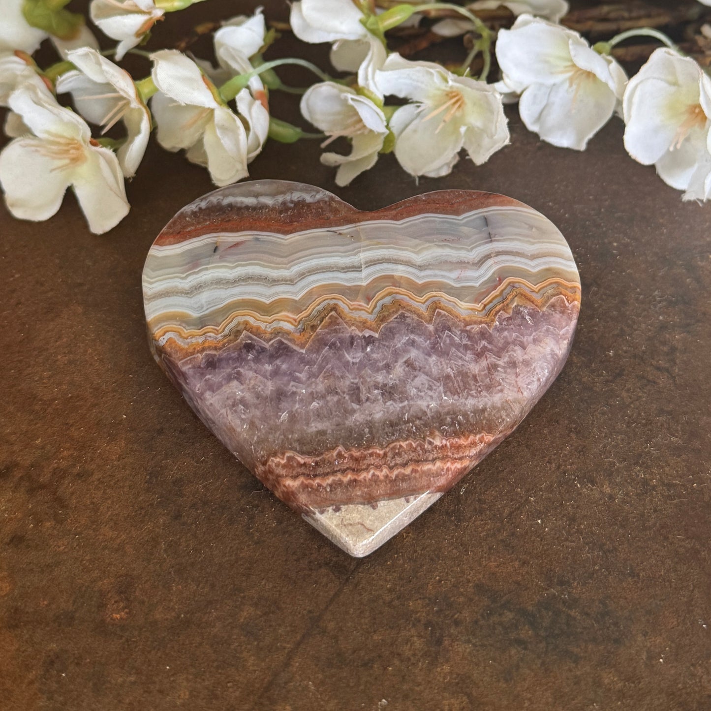Amethyst & Agate Crystal Hearts – Spiritual Healing, Protection & Emotional Balance