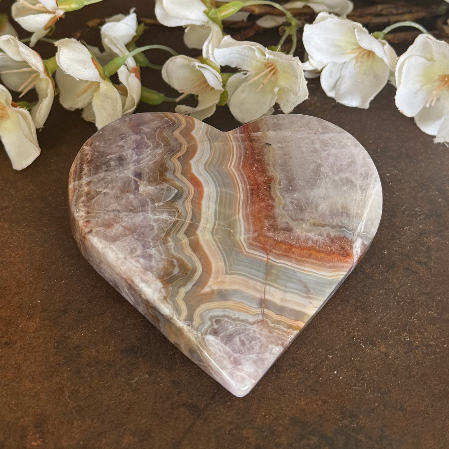 Amethyst & Agate Crystal Hearts – Spiritual Healing, Protection & Emotional Balance