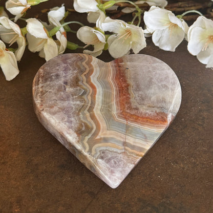 Amethyst & Agate Crystal Hearts – Spiritual Healing, Protection & Emotional Balance