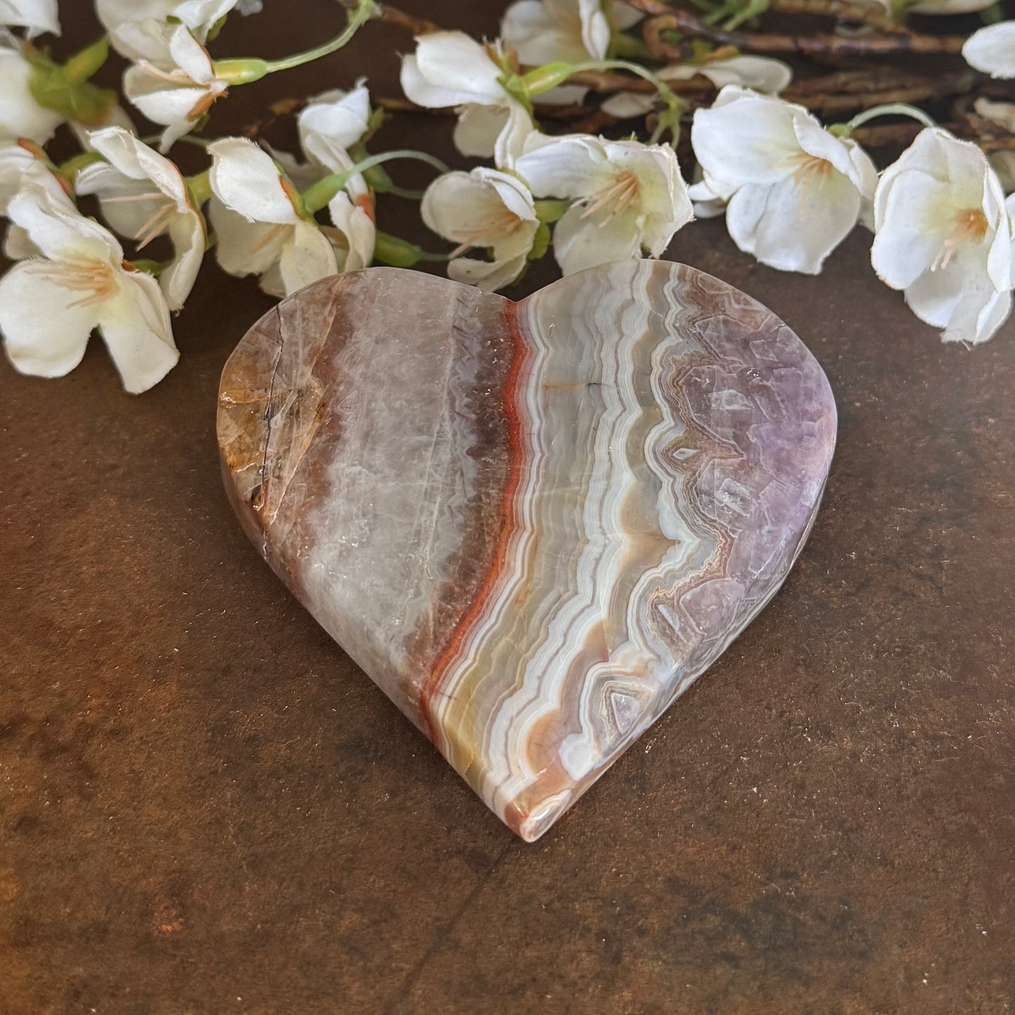 Amethyst & Agate Crystal Hearts – Spiritual Healing, Protection & Emotional Balance