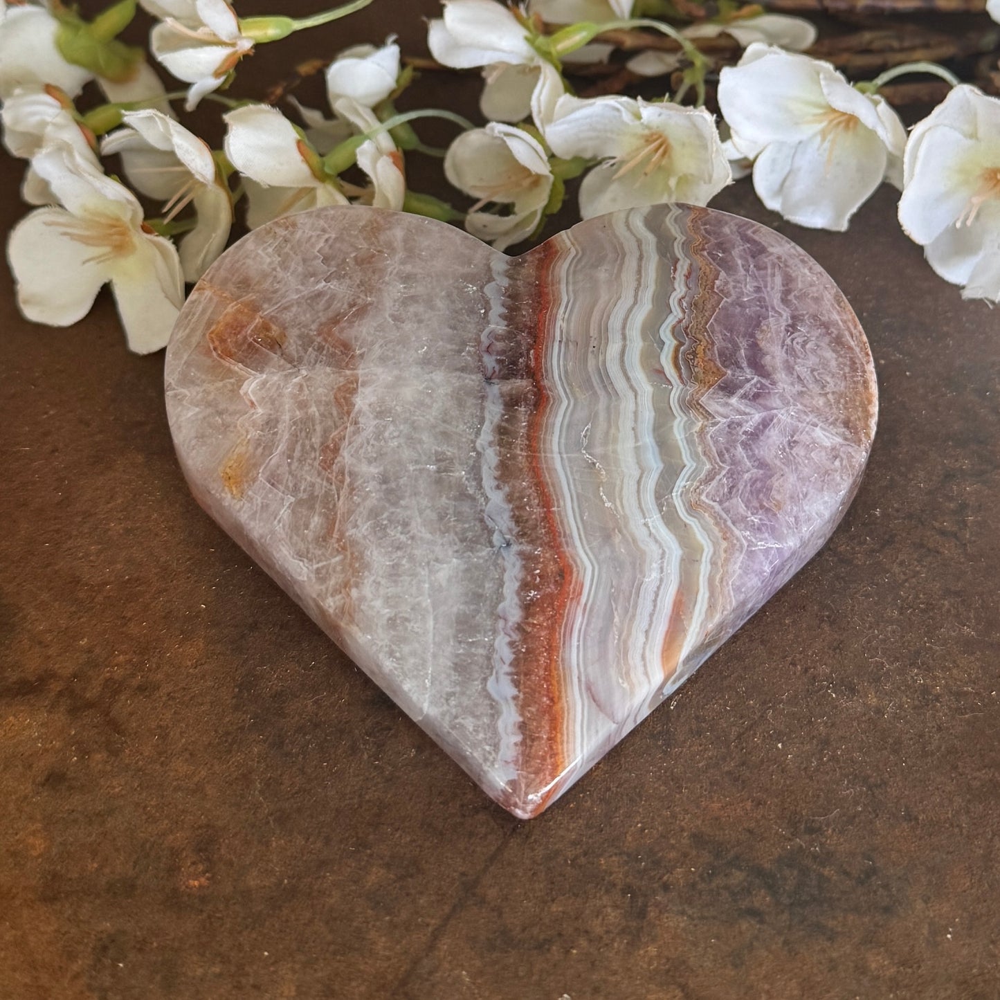 Amethyst & Agate Crystal Hearts – Spiritual Healing, Protection & Emotional Balance