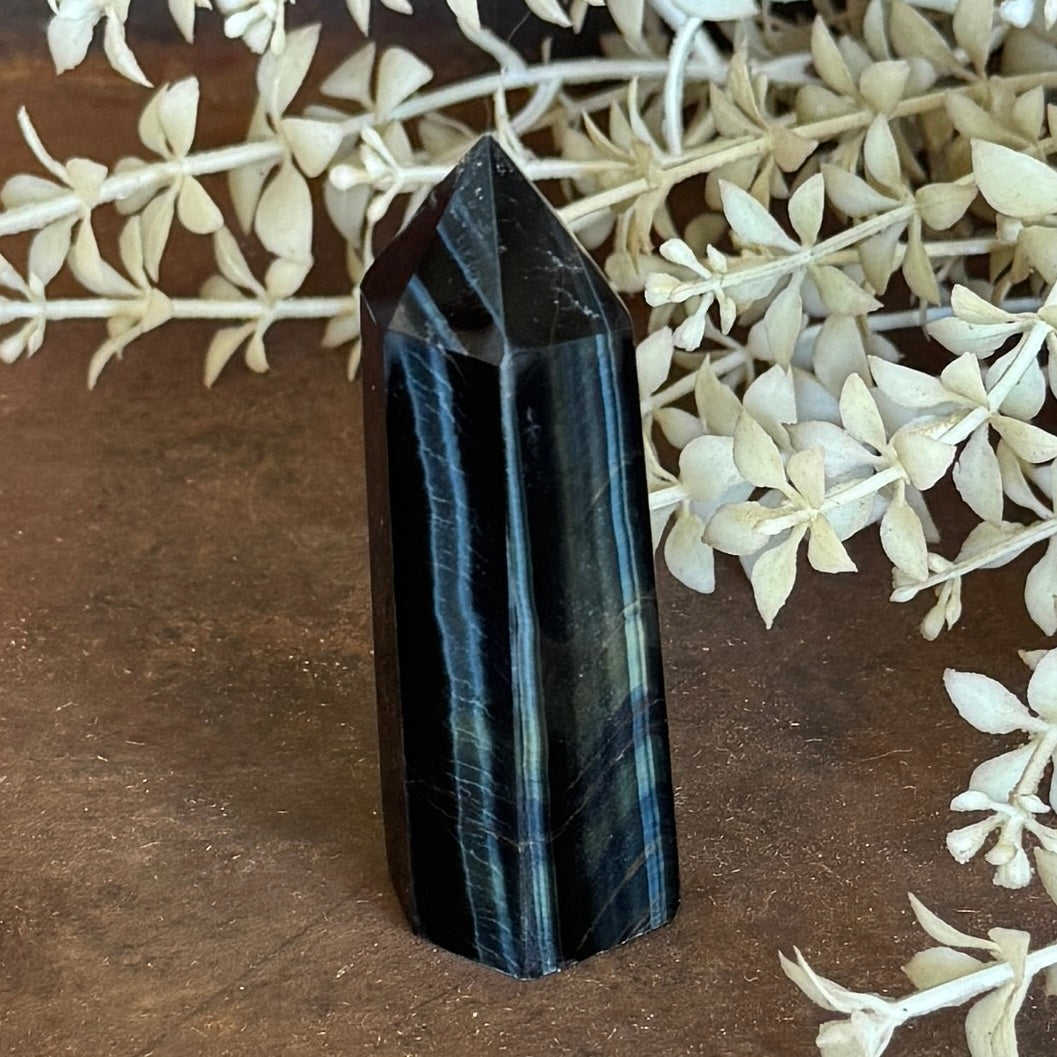 Blue Tiger’s Eye Towers – Protection, Intuition & Spiritual Healing Energy