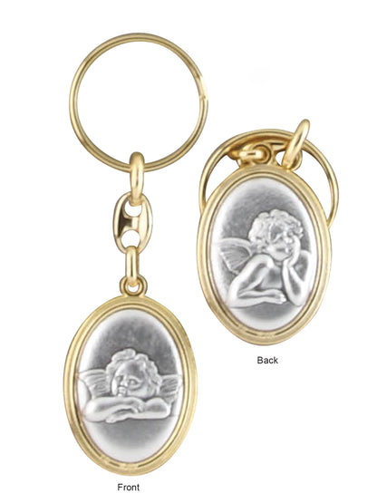 Cherub Angel Keyring – Two-Sided Devotional Keepsake