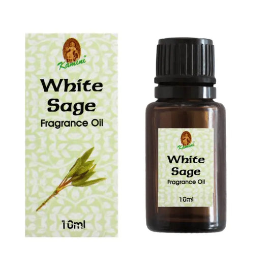Kamini White Sage Burner Oil 10ml | Spiritual Cleansing & Energy Clearing Fragrance Oil