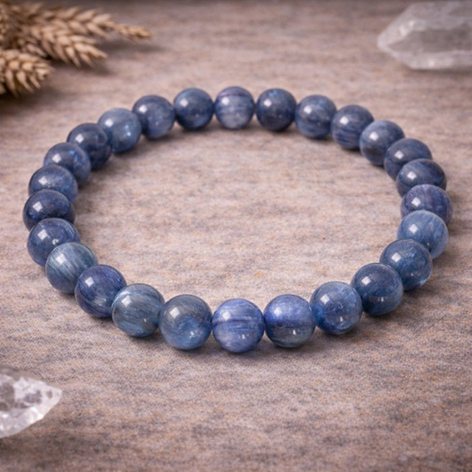 Kyanite Crystal Bracelet 8mm – Spiritual Alignment, Clear Communication & Energy Protection