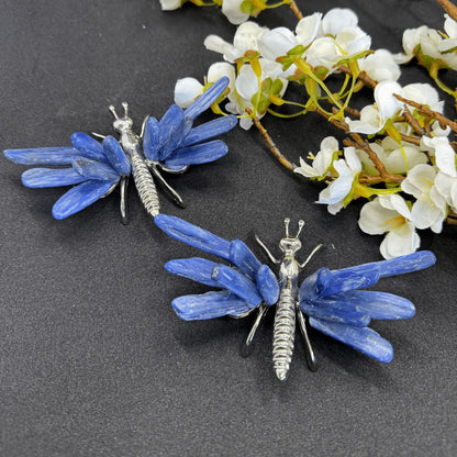 Kyanite dragonfly crystal spiritual décor healing crystal gift intuition chakra alignment