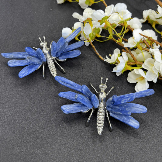 Kyanite dragonfly crystal spiritual décor healing crystal gift intuition chakra alignment