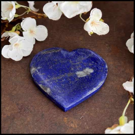 Lapis Lazuli Crystal Hearts - spiritual truth, inner wisdom, and divine protection.