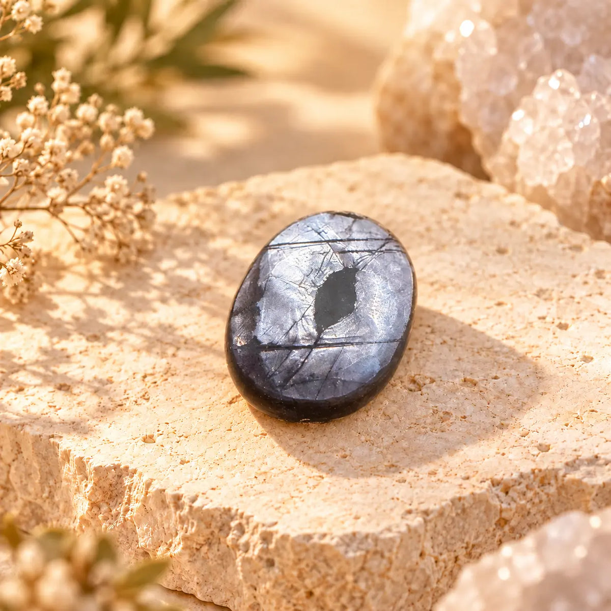 Lepidolite palm stone exact photographed piece 1