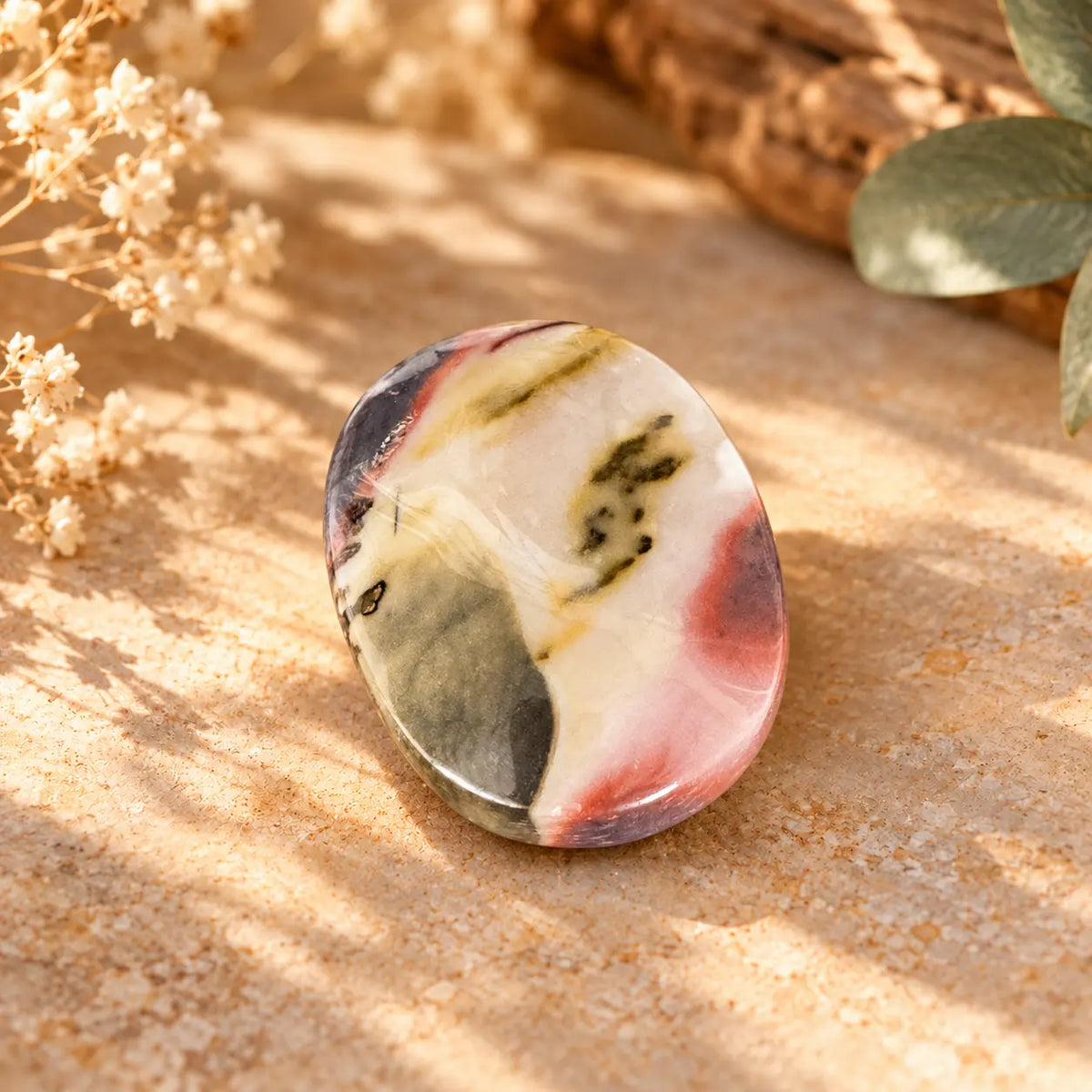 Mookaite palm stone exact photographed piece 1
