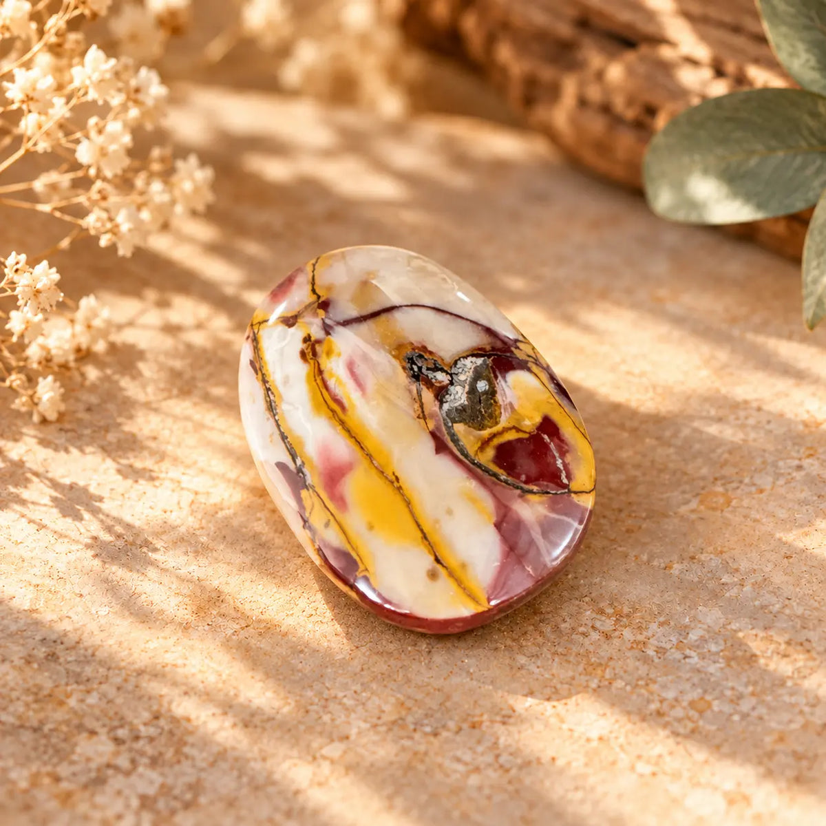 Mookaite palm stone exact photographed piece 2