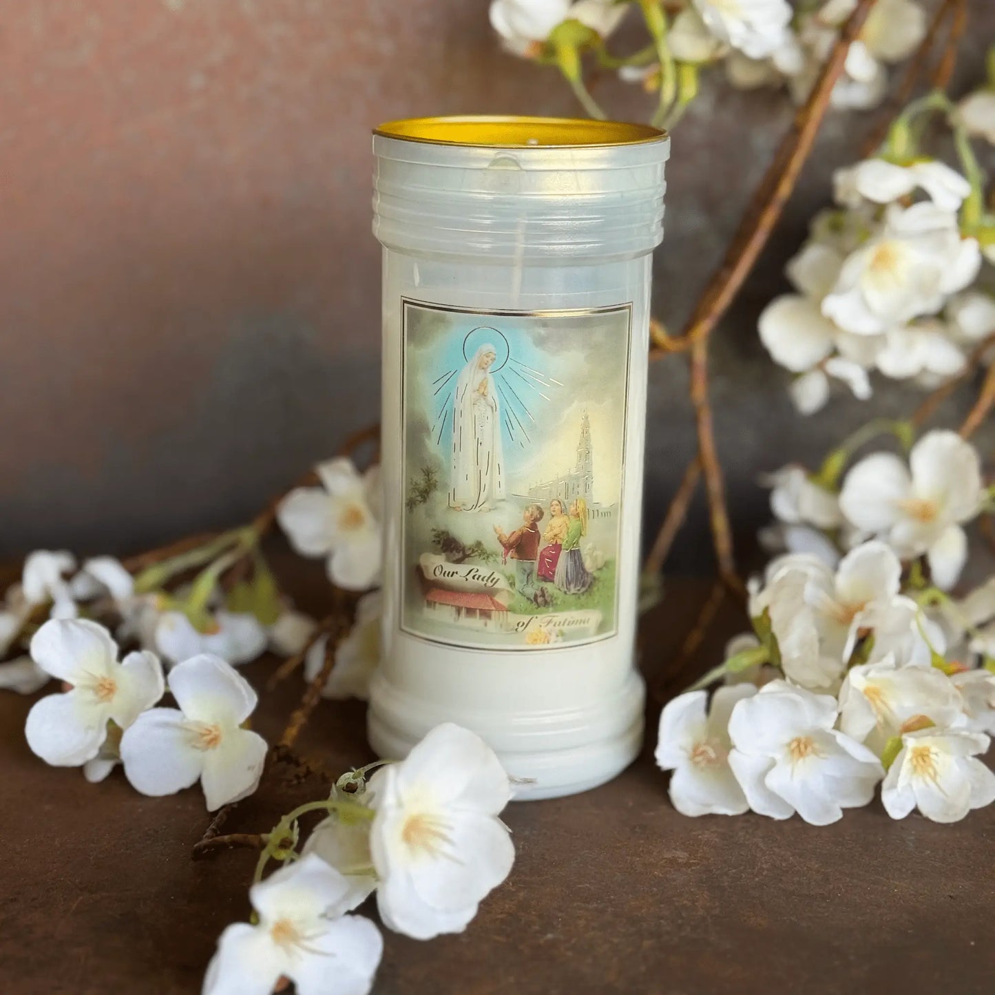 Our Lady of Fatima Devotional Candle – Faith, Protection & Inner Peace