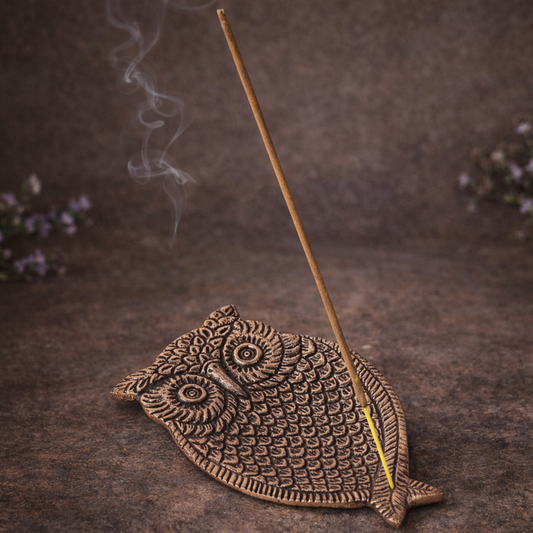 Owl Incense Burner – Spiritual Protection & Wisdom Décor