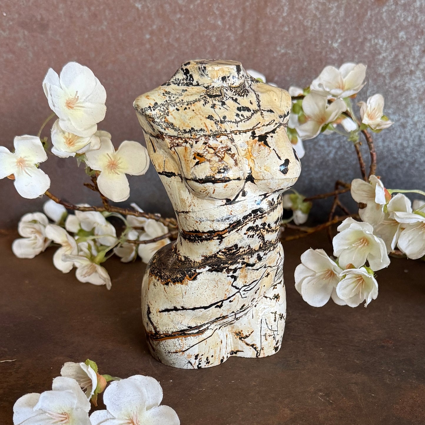 Picture Jasper crystal body sculpture for grounding energy, emotional balance, feminine energy and spiritual décor