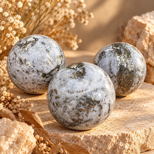 Pyrite Crystal Sphere – Manifestation, Abundance & Spiritual Protection