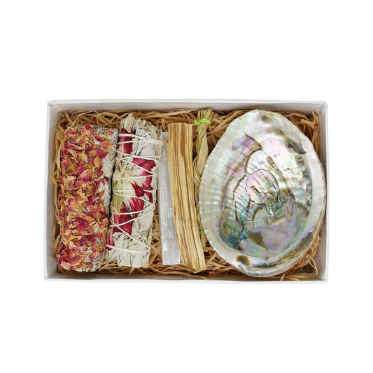 Red Floral Sage Smudge Kit – Love, Renewal & Spiritual Healing Gift Box